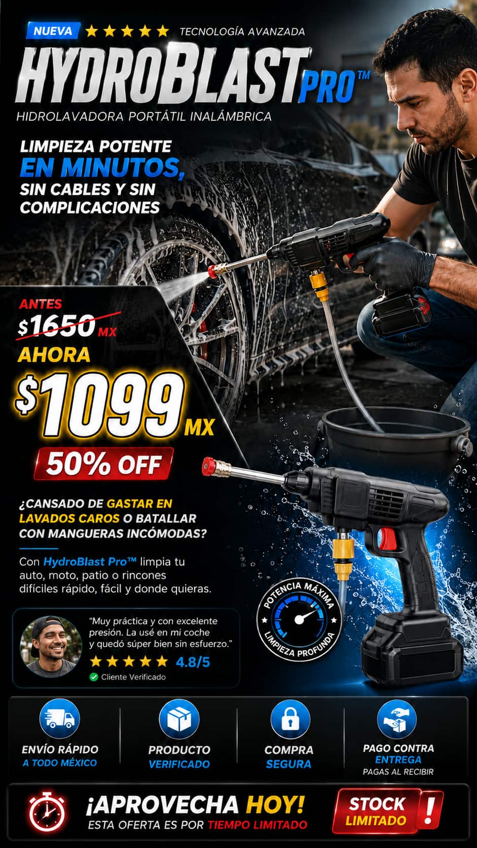 Hidrolavadora HydroBlast PRO™