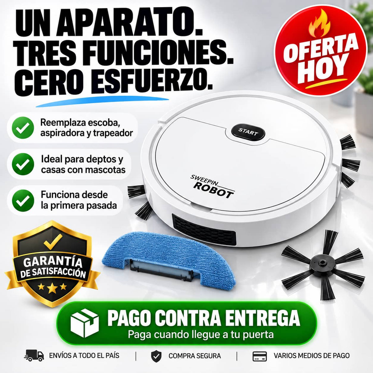 Robot Aspirador Cleanova 3X | Limpia Tu Casa Mientras Descansas