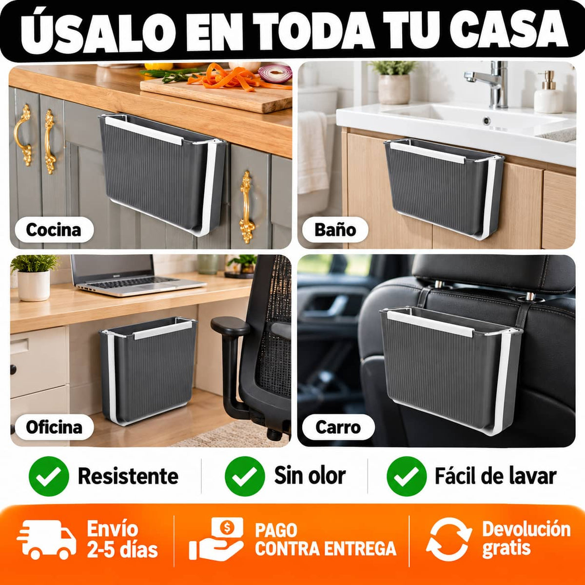 Bote de Basura CleanBin Pro™ | Cocina Limpia Mientras Cocinas