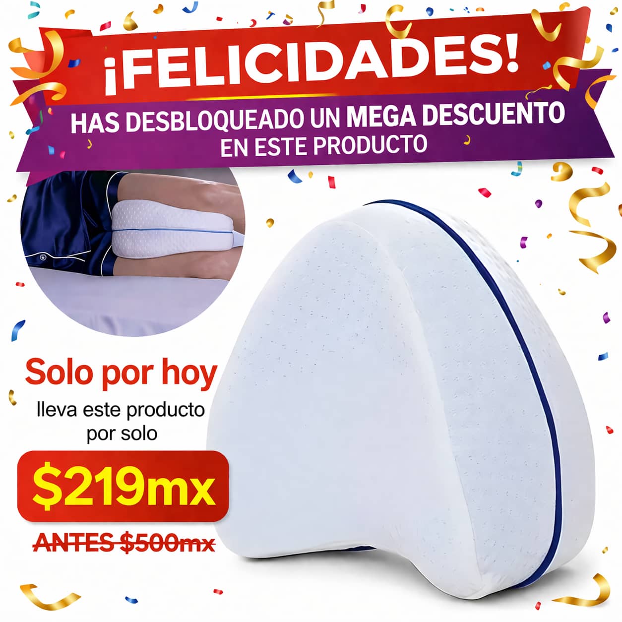 Almohada Ortopedica Pierna Y Rodilla +50% OFF🔥