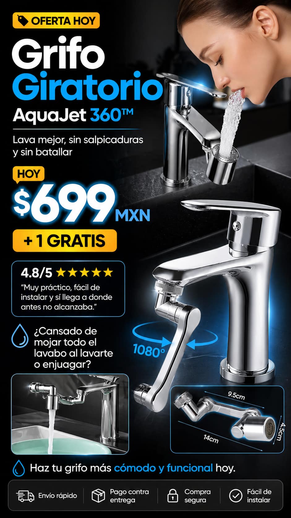 Grifo Giratorio/AquaJet 360™