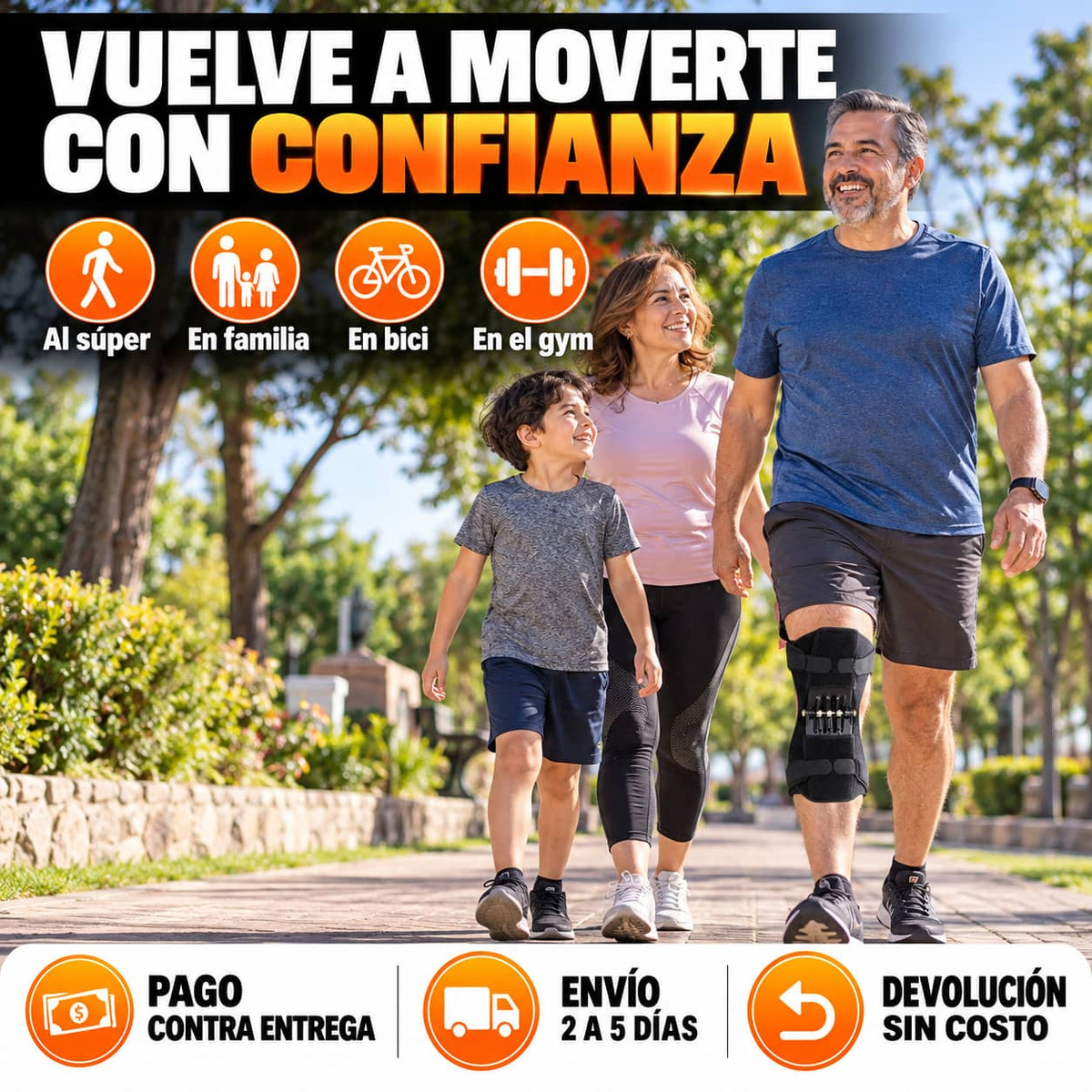 Rodillera con Resortes | Más Fuerza en Cada Paso