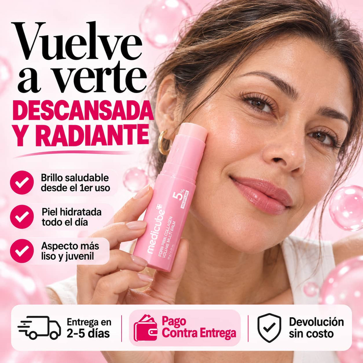 Bálsamo de Colágeno Rosa Medicube | Piel Más Firme y Luminosa al Instante