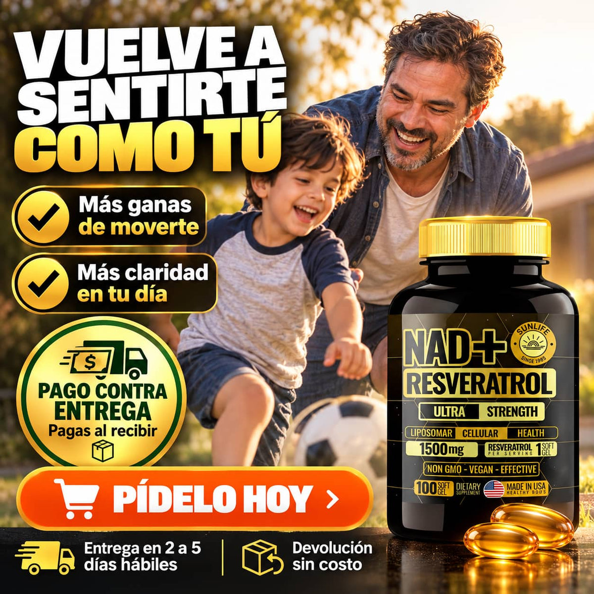 NAD+ Resveratrol | Energía y Vitalidad Desde Tus Células