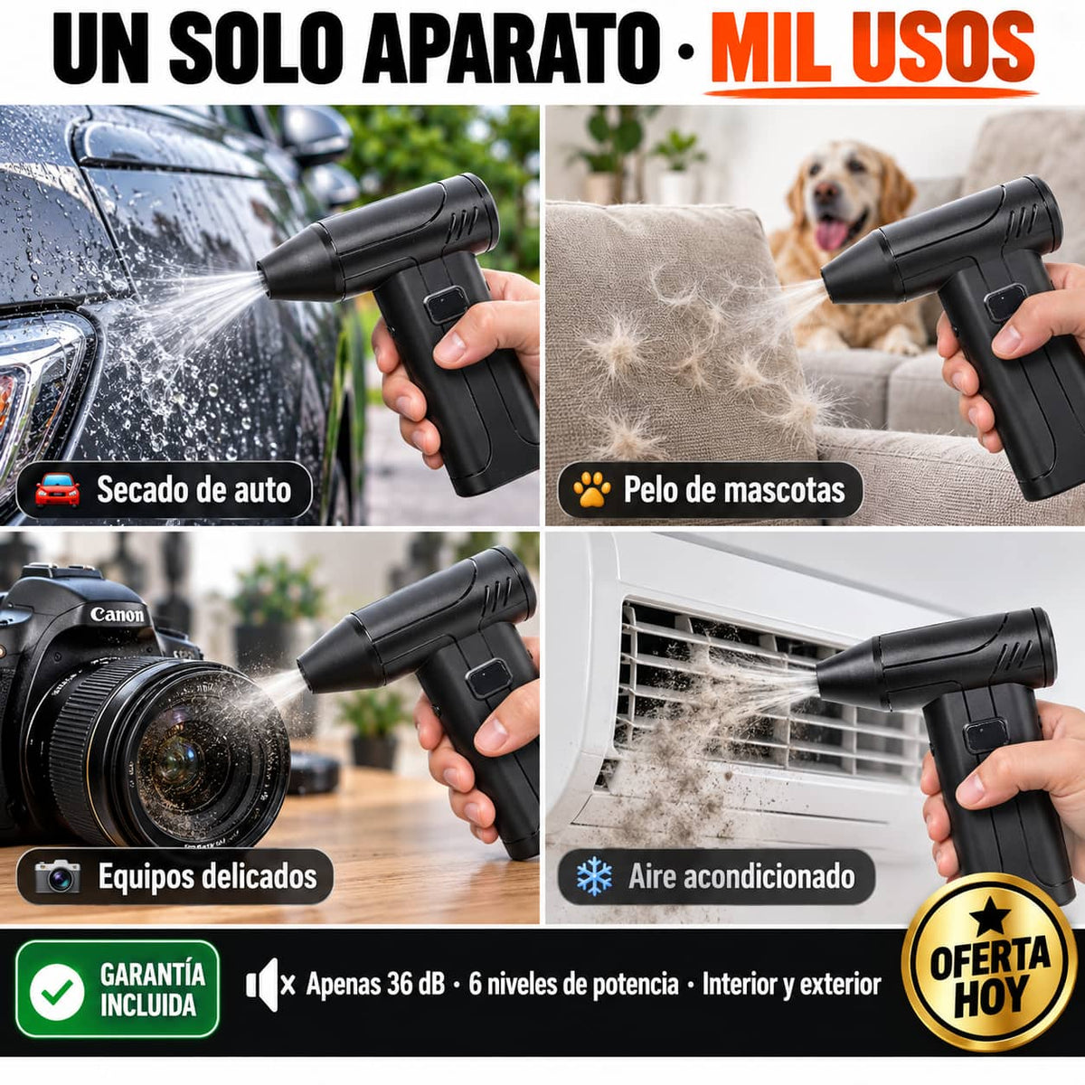 Sopladora AirBlast Pro™ | Elimina el Polvo en Segundos Sin Esfuerzo
