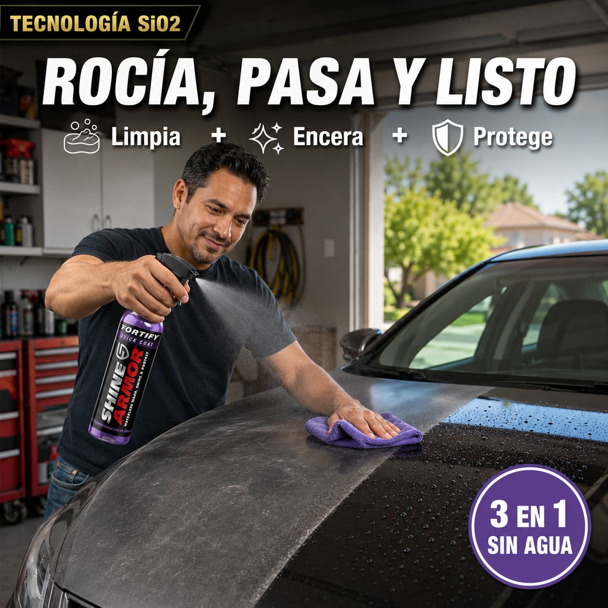 Spray Cerámico 3 en 1 ShineArmor™ | Tu Auto Como Nuevo Sin Llevarlo al Taller