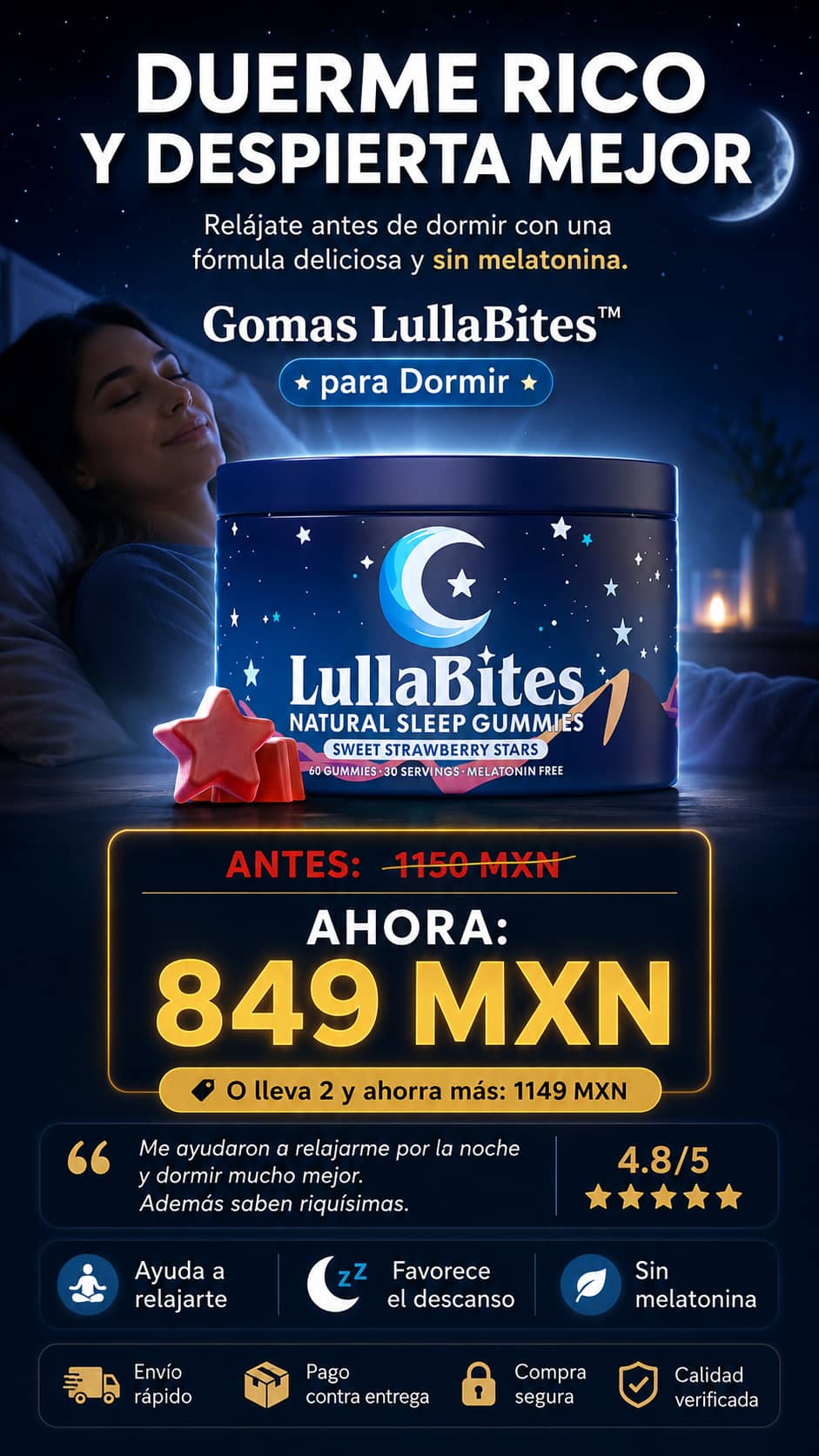 Gomas LullaBites™ Melatonina Dormir