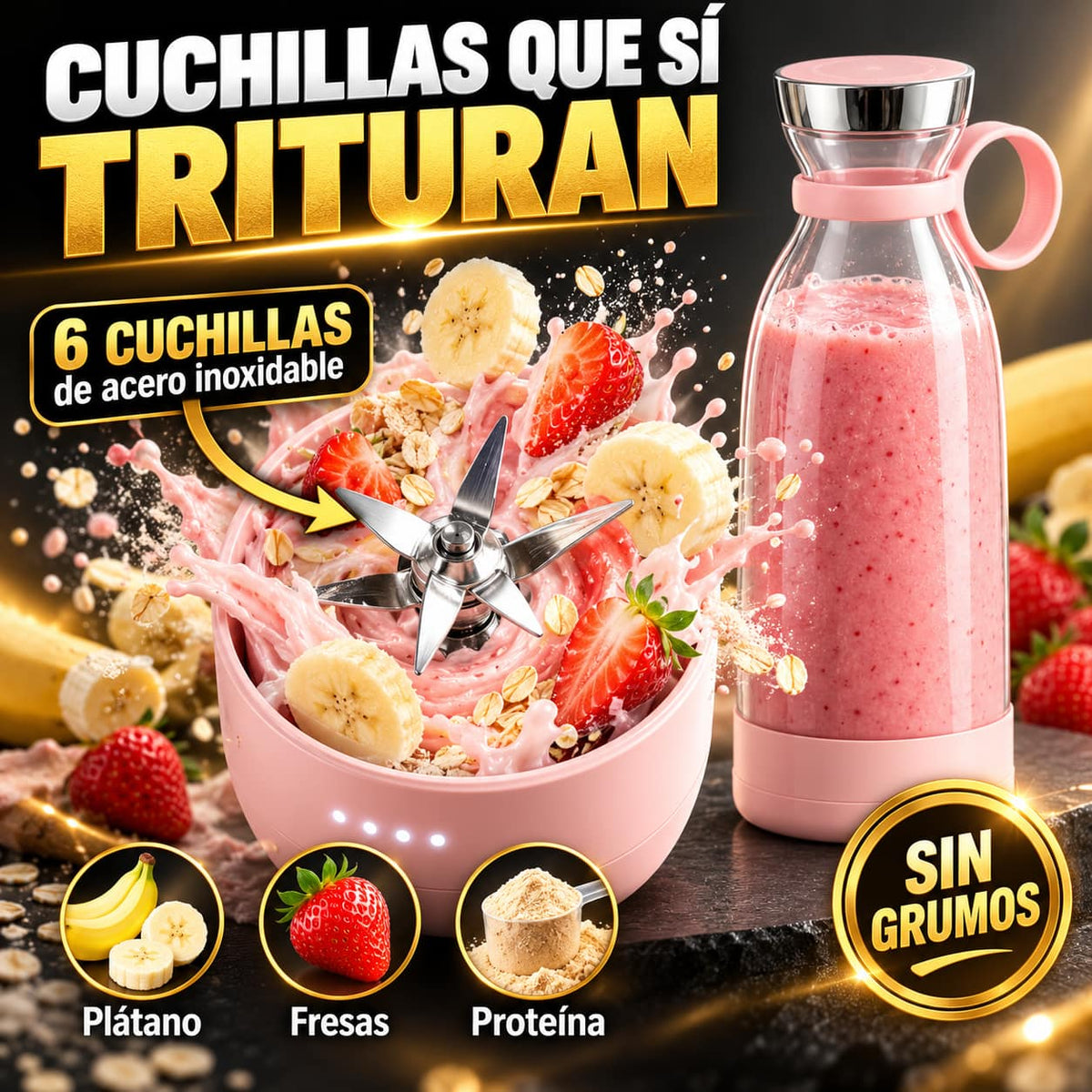 Vaso Licuador Blendora Pro™ | Tu Licuado Listo Donde Sea