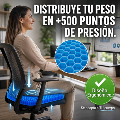 Cojín de Gel Ultra Confort | Siéntate Sin Dolor Todo el Día