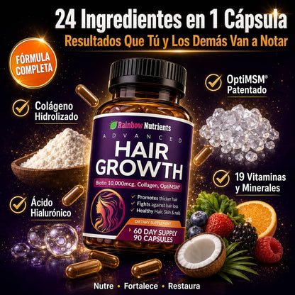 Cápsulas Capilar 24 en 1 | Detén la Caída y Recupera Tu Cabello