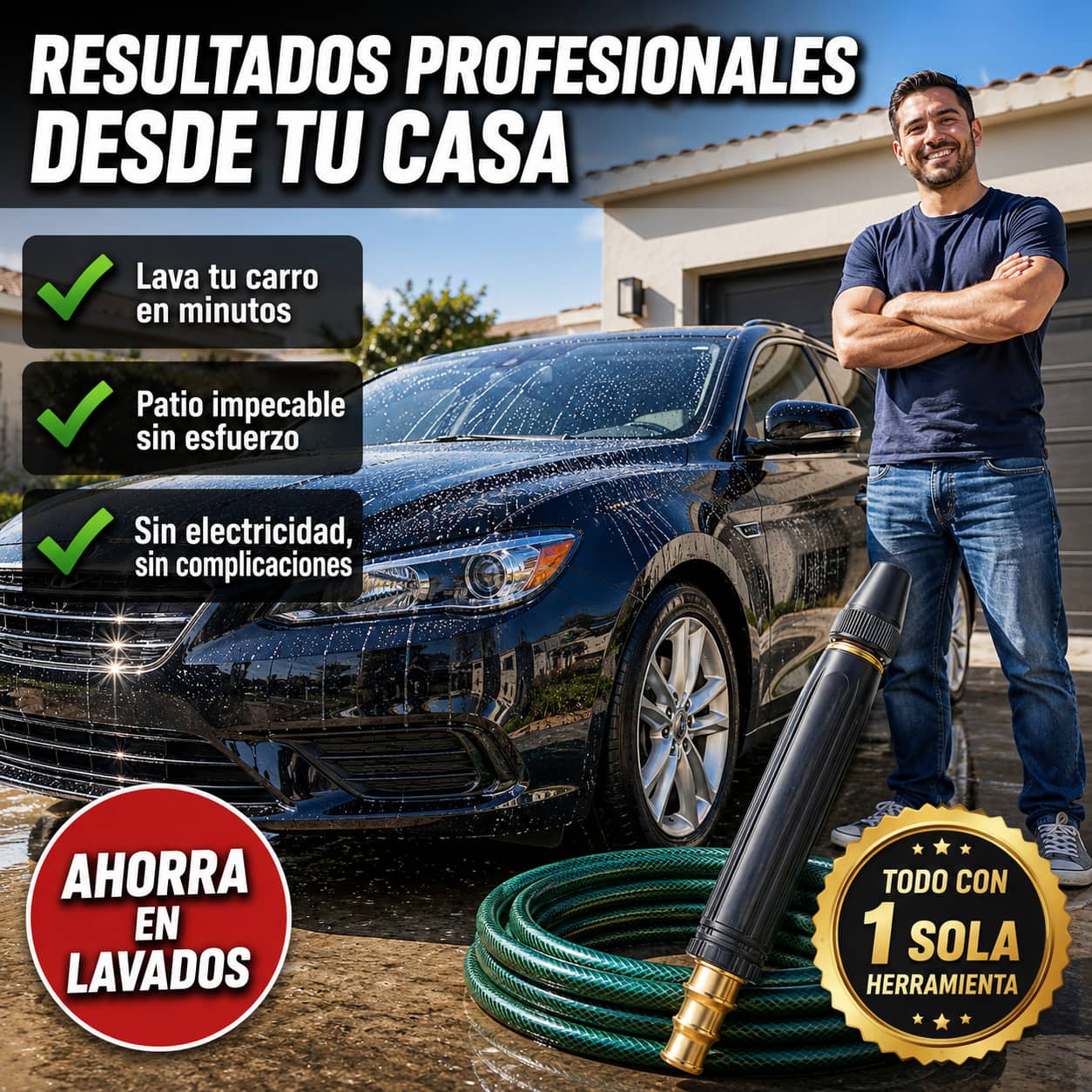 Pistola de Presión para Manguera Turbo Jet™ | Limpieza Profesional Sin Esfuerzo
