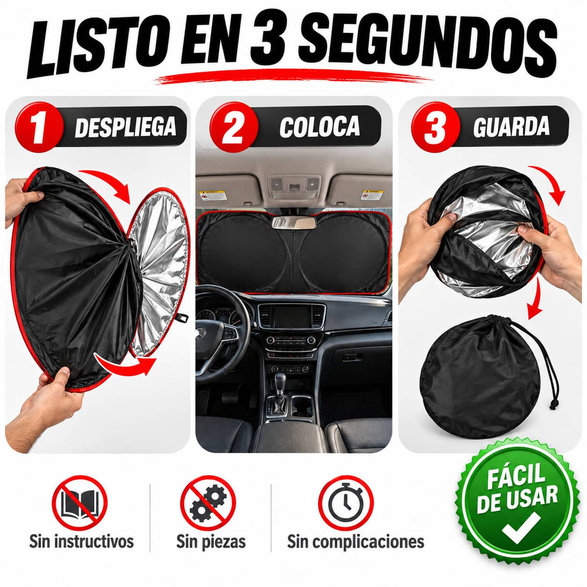 Parasol ThermoShield Auto™. | Tu Auto Fresco Sin Importar el Calor