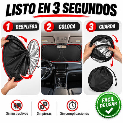 Parasol ThermoShield Auto™. | Tu Auto Fresco Sin Importar el Calor