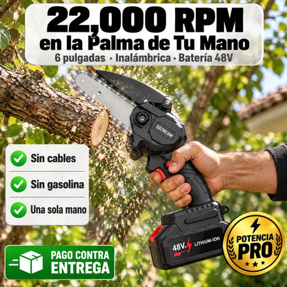 Motosierra TimberPro 48V™. | Corta Ramas Gruesas en Segundos Sin Esfuerzo