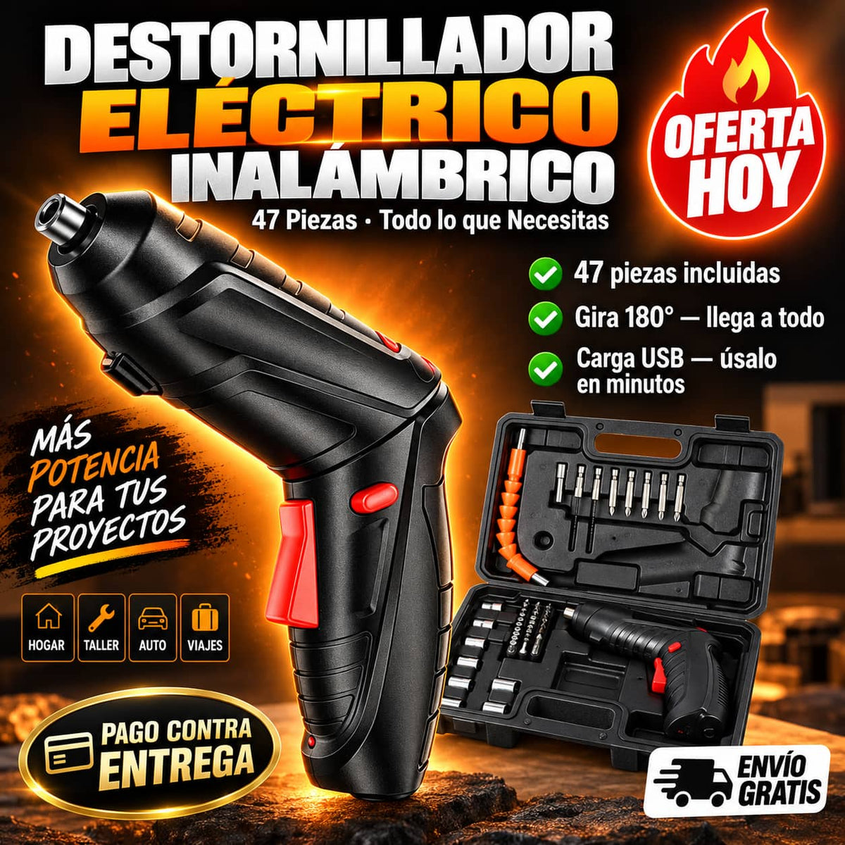 Destornillador TorqueFlex Pro™ | Repara Todo en Casa Sin Esfuerzo