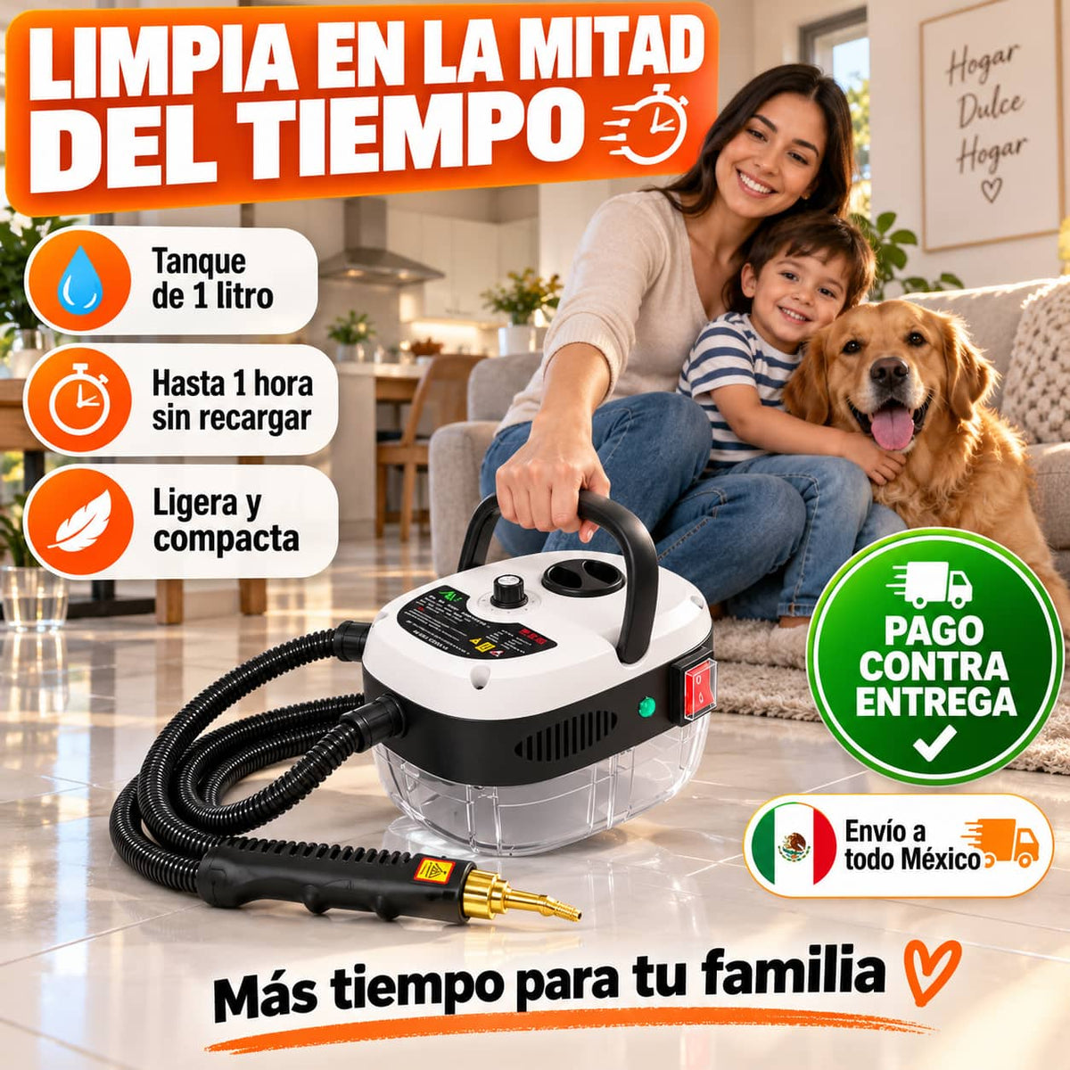 Máquina Limpiadora a Vapor | Limpieza Profunda Sin Químicos