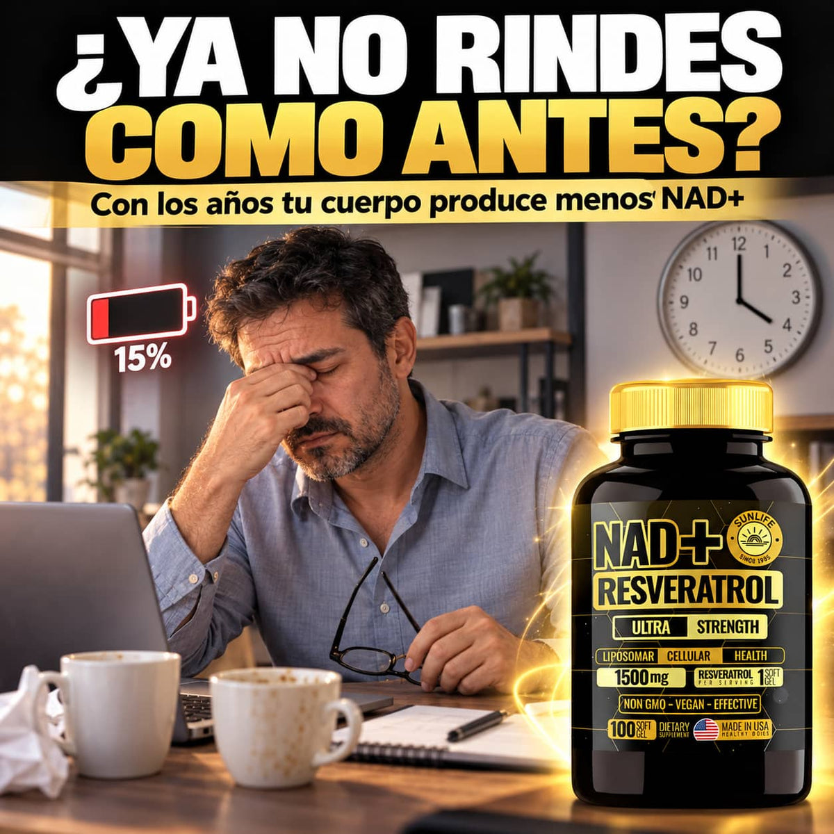 NAD+ Resveratrol | Energía y Vitalidad Desde Tus Células