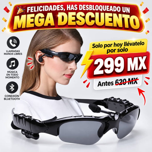 🏷️Gafas De Sol Con Auriculares Bluetooth +50%OFF⚡
