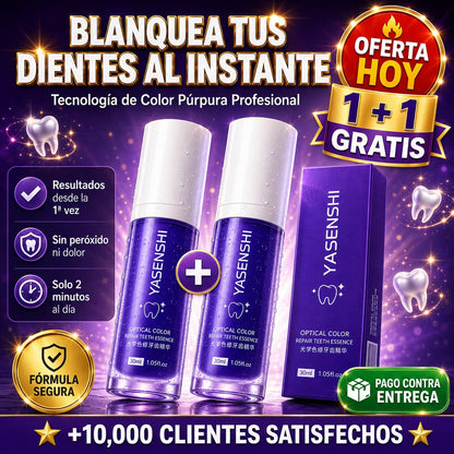 Gel Blanqueador Dental Púrpura Yasenshi™ | Dientes Más Blancos Sin Sensibilidad