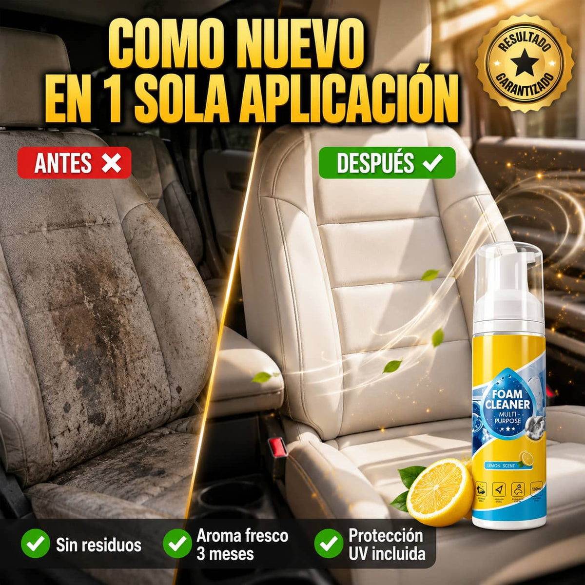 Limpiador Foam Cleaner Multi-Purpose™ | Elimina Manchas Difíciles Sin Frotar