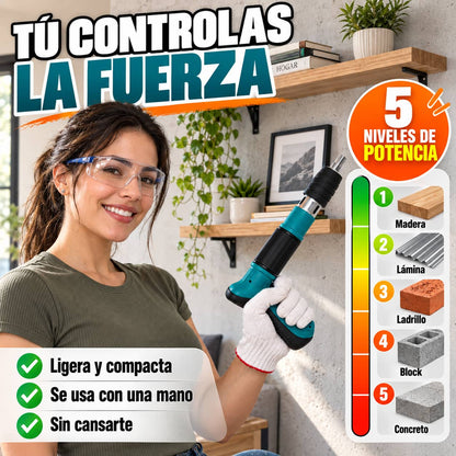 Pistola de Clavos Manual | Fija en Concreto Sin Taladro