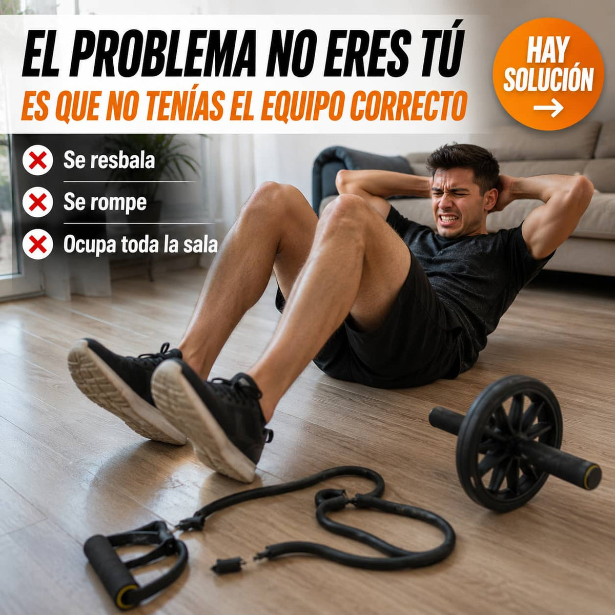Barra Abdominal con Ventosa | Abdomen Marcado Sin Ir al Gym