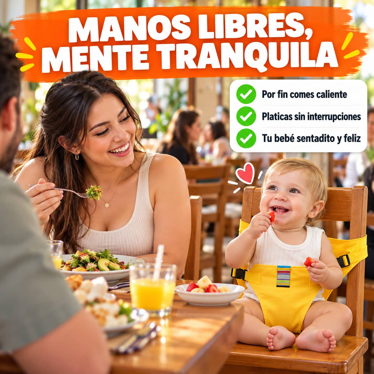Arnés Portátil Para Bebé | Convierte Cualquier Silla en Periquera