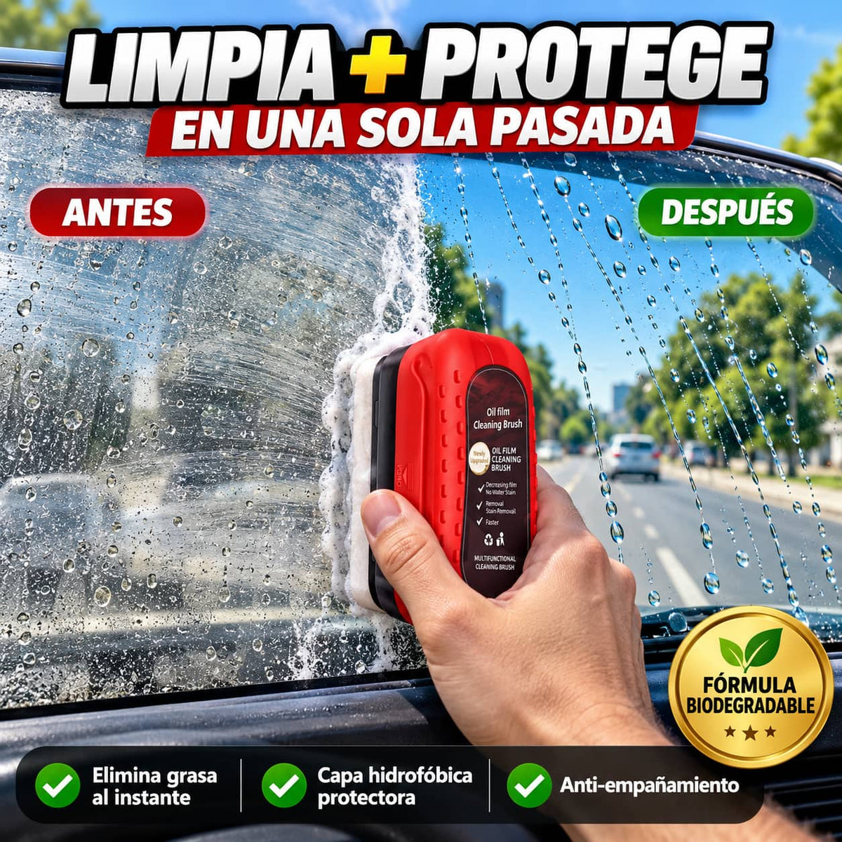 Limpiador ClearDrive Pro™ | Visibilidad Perfecta en Segundos