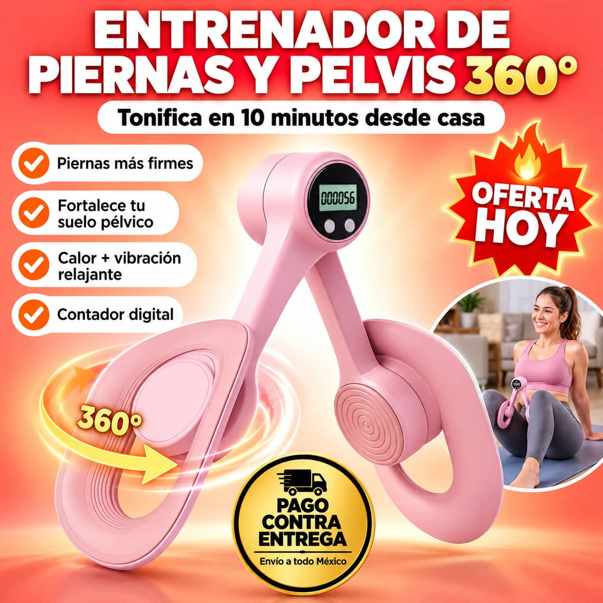 Ejercitador Pélvico PelviFit 360™ | Piernas Firmes Desde Casa
