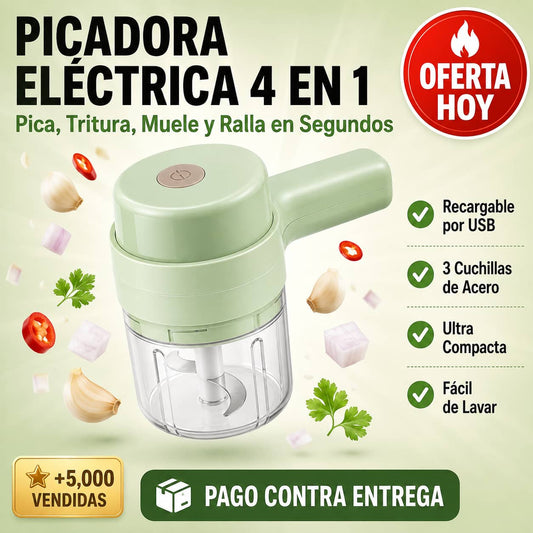 Picadora ChopMaster 4 en 1™ | Pica Todo en Segundos Sin Esfuerzo