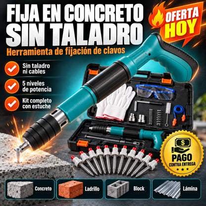 Pistola de Clavos Manual | Fija en Concreto Sin Taladro