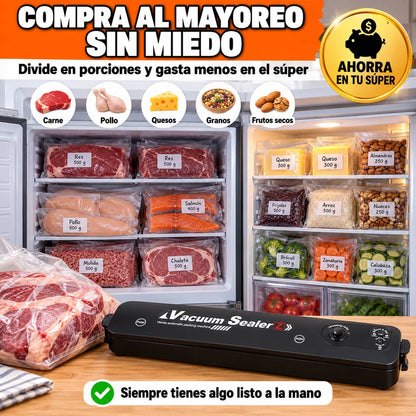 Selladora al Vacío FreshLock Pro™ | Tu Comida Fresca Hasta 5 Veces Más