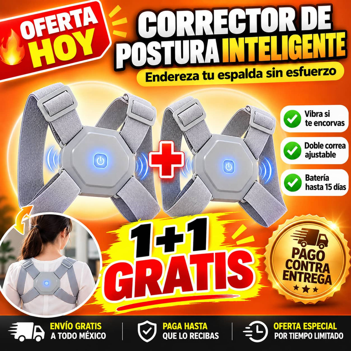 Corrector De Postura Inteligente | Te Avisa Cuando Te Encorvas