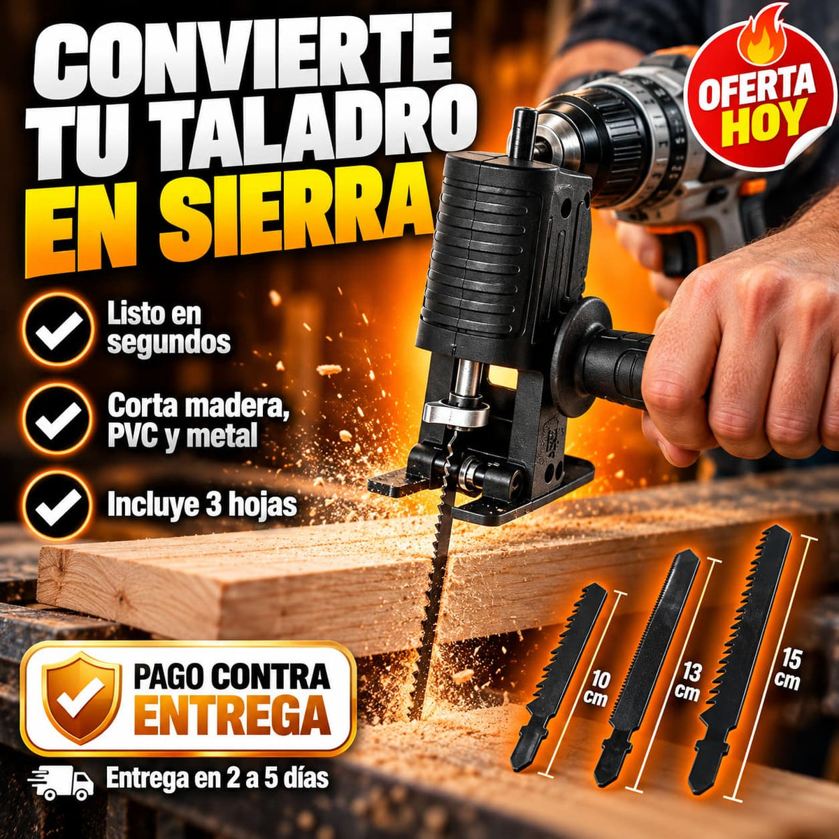 Adaptador Sierra para Taladro | Convierte tu Taladro en Sierra en Segundos