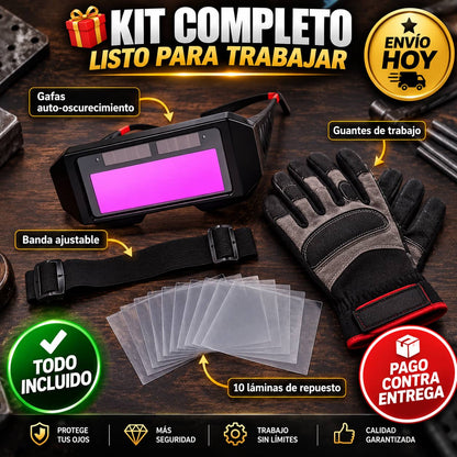 Gafas de Soldadura con Oscurecimiento Automático | Protección Total Sin Cambiar Baterías