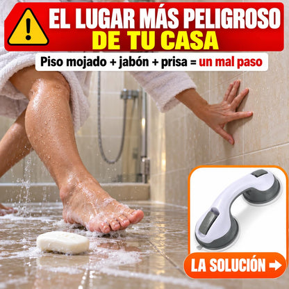 Barra de Apoyo SafeGrip™ | Seguridad en la Ducha Sin Taladrar