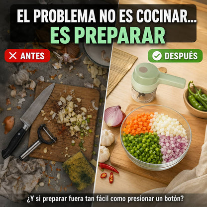 Picadora ChopMaster 4 en 1™ | Pica Todo en Segundos Sin Esfuerzo