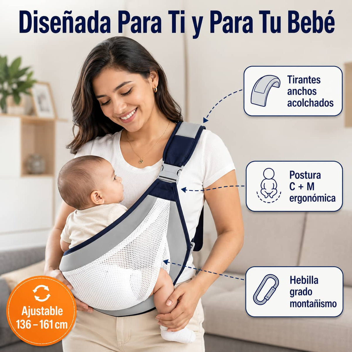 Cangurera BabySling Pro™ | Manos Libres Sin Soltar a Tu Bebé