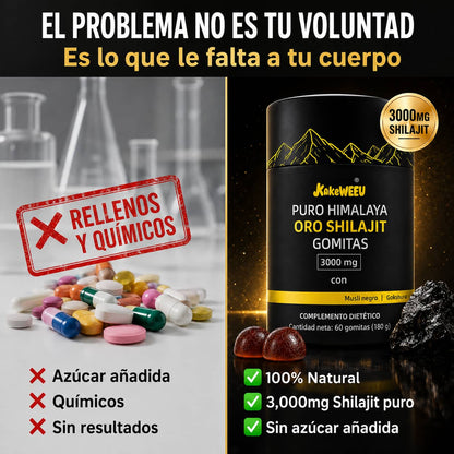 Gomitas de Shilajit del Himalaya | Energía y Recuperación 100% Natural
