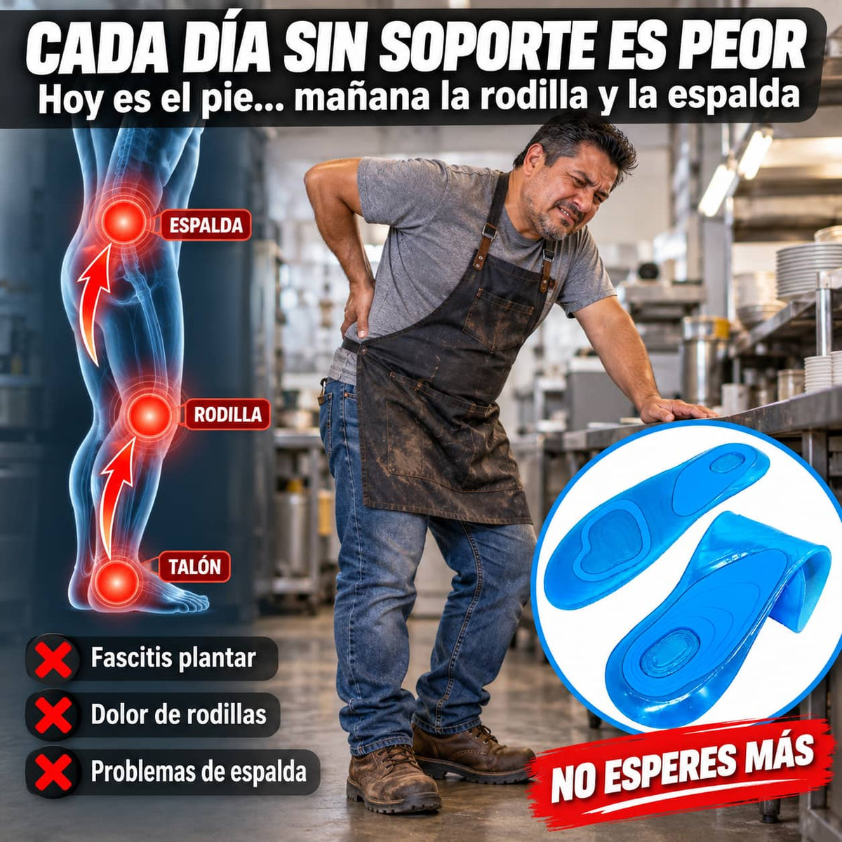 Plantilla Ortopédica StepComfort Pro™ | Camina Todo el Día Sin Dolor ni Cansancio