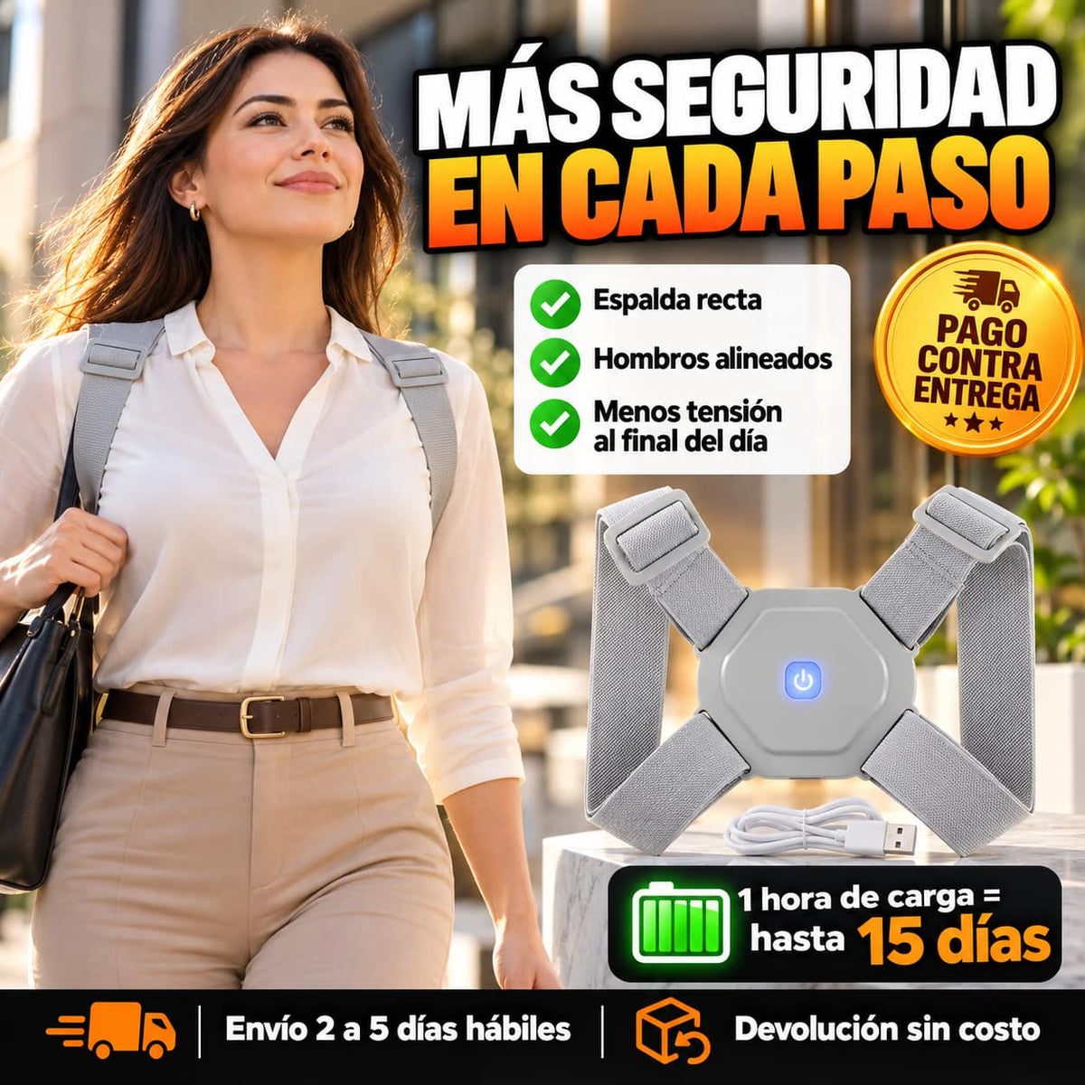 Corrector De Postura Inteligente | Te Avisa Cuando Te Encorvas