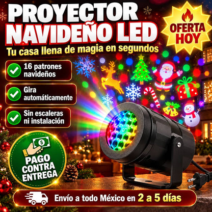 🎄 Proyector Navideño LED 16 Figuras | Tu Casa Decorada en 1 Minuto