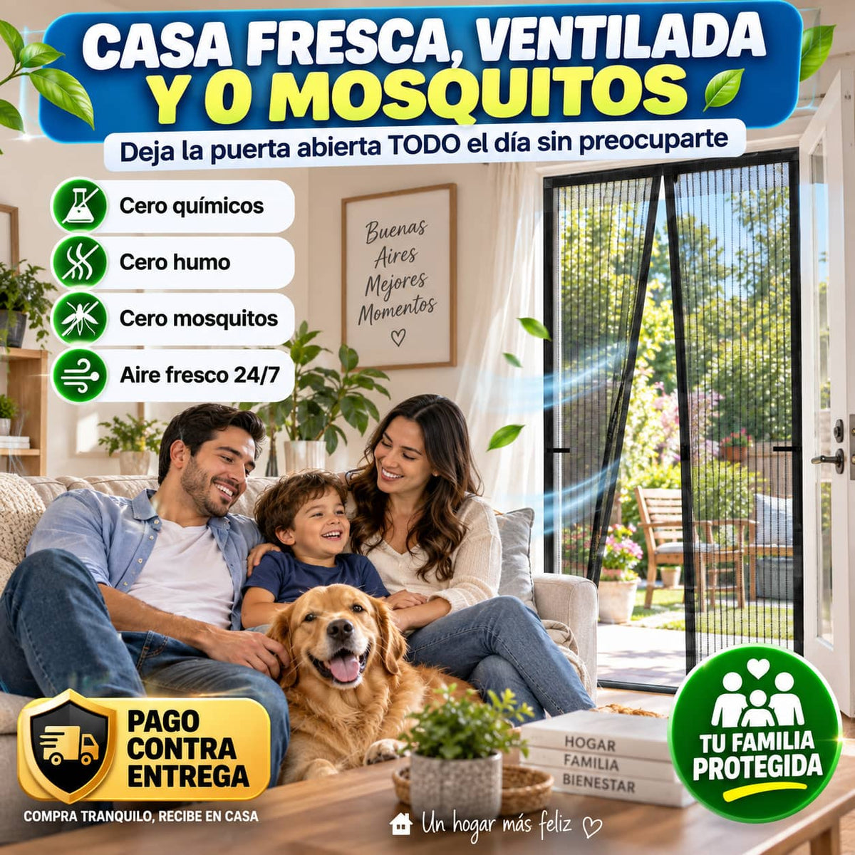 Mosquitera MosquiShield Pro™ | Ventilación Total, Cero Mosquitos
