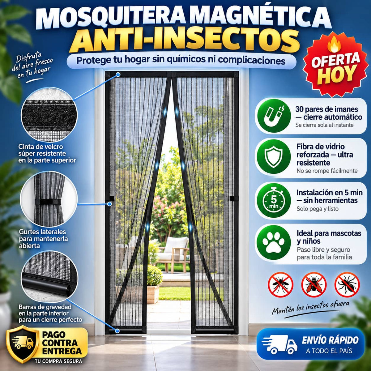 Mosquitera MosquiShield Pro™ | Ventilación Total, Cero Mosquitos