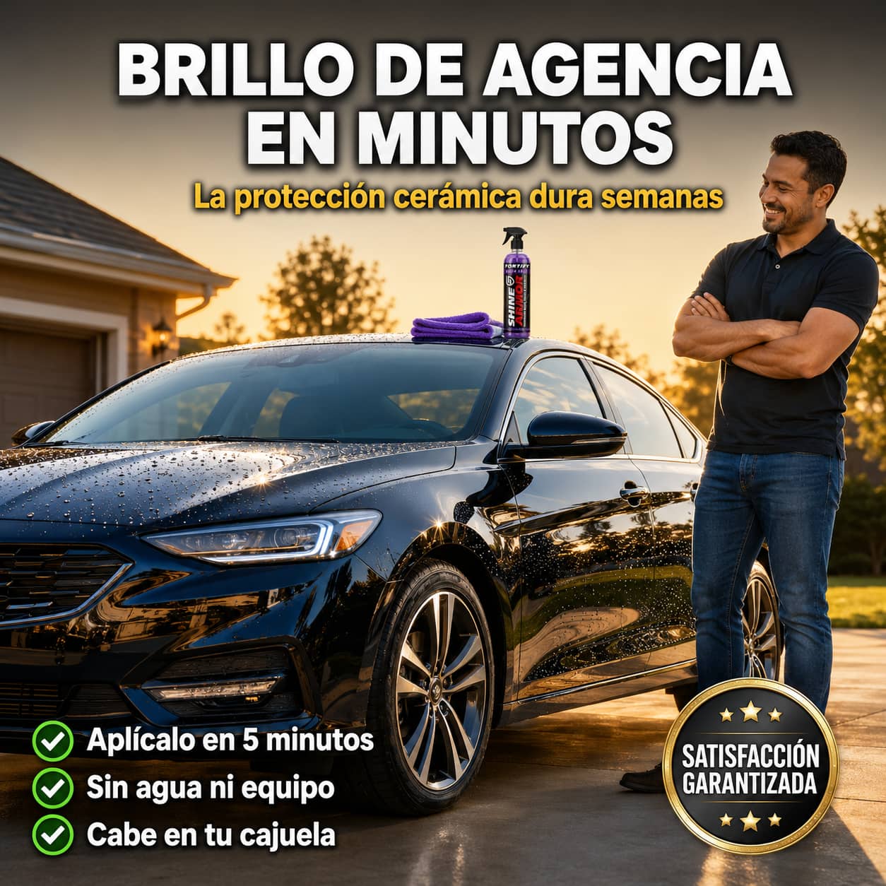 Spray Cerámico 3 en 1 ShineArmor™ | Tu Auto Como Nuevo Sin Llevarlo al Taller