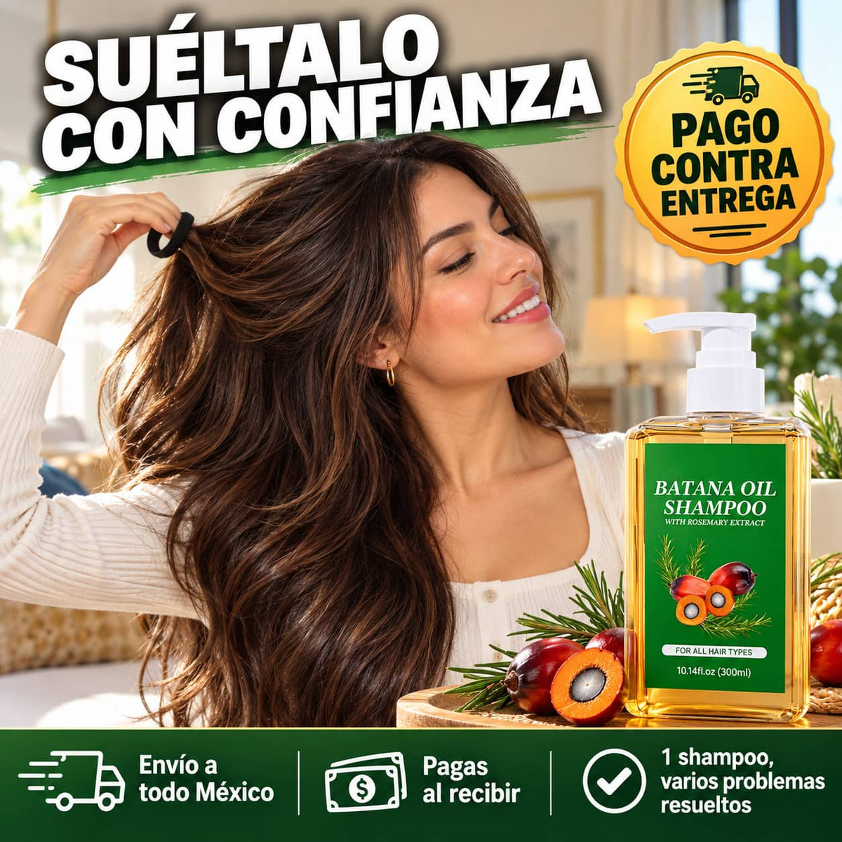 Shampoo de Aceite de Batana | Cabello Más Fuerte y Abundante