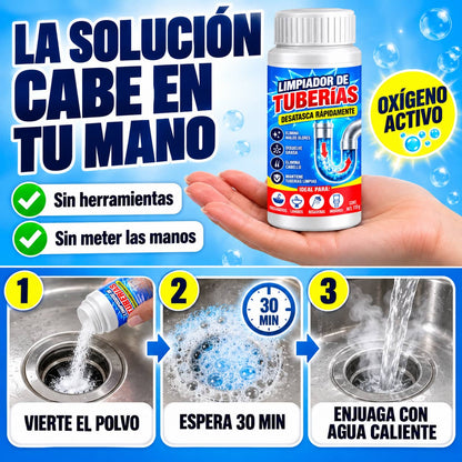 Polvo Destapa Drenajes | Adiós Tapones Sin Llamar Al Plomero
