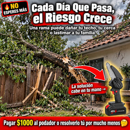 Motosierra TimberPro 48V™. | Corta Ramas Gruesas en Segundos Sin Esfuerzo