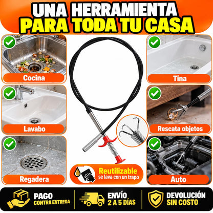 Pinza Destapa Tuberías | Adiós Coladeras Tapadas Sin Plomero