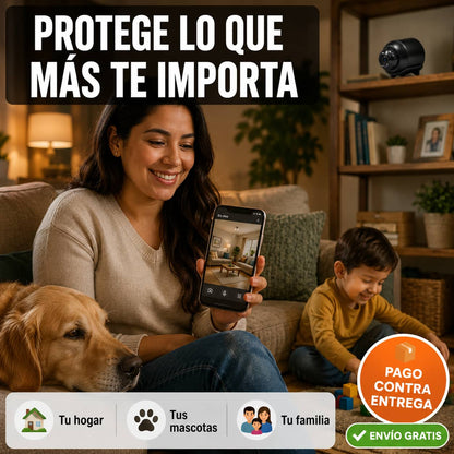 Mini Cámara de Seguridad WiFi | Vigila Tu Hogar Desde Tu Celular, De Día y De Noche